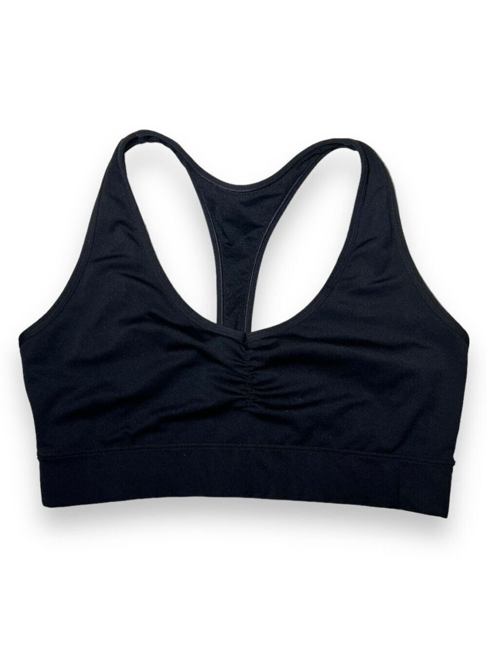 GapFit Women’s Eclipse V-Neck Racerback Sports Bra Black Size XL